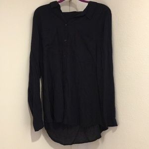 Liz Claiborne Navy Woven Tunic